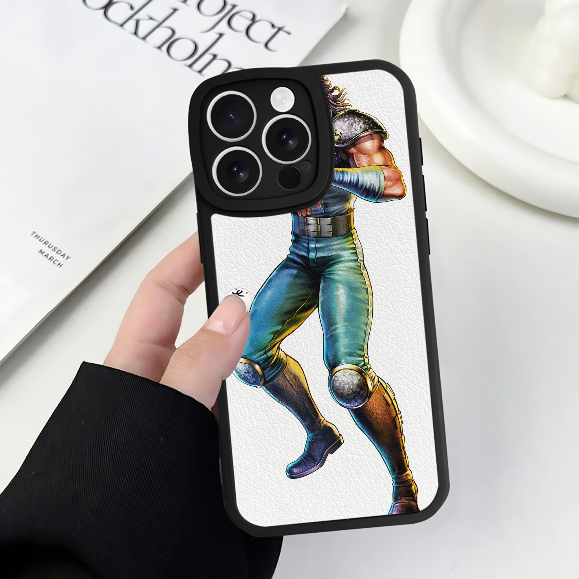 （画像用） 北斗の拳 Fist of the North Star 【iPhone 16シリーズ対応】シリコンスマホケース（レザー調） 材質：シリコン